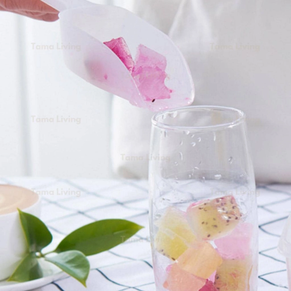 TAMA LIVING Sendok Es Batu Plastik Ice Cube Spoon Sendok Plastik Es Batu Sendok Serbaguna