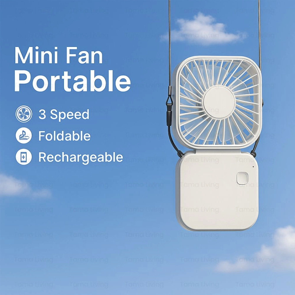 TAMA LIVING Lova Kipas Angin Mini Fan USB 3 Speed 800mAh