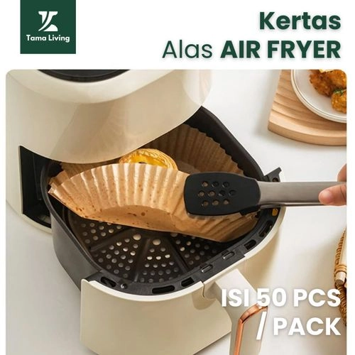 TAMA LIVING Kertas Alas Air Fryer 50 pcs Baking Paper Tebal Anti Lengket Tahan Minyak Packing Mika