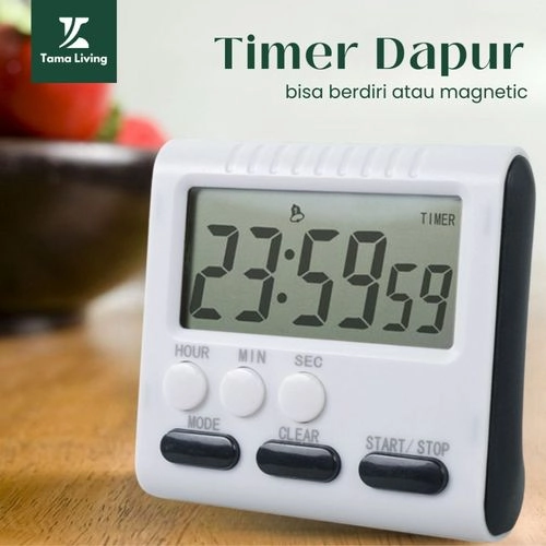 TAMA LIVING Timer Masak Dapur Digital LCD Kitchen Timer Alarm Cooking Digital Timer