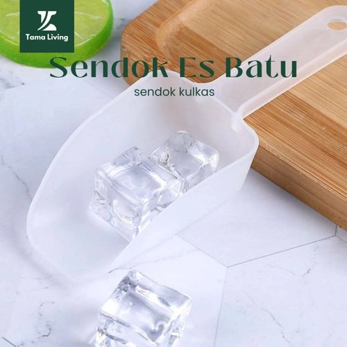 TAMA LIVING Sendok Es Batu Plastik Ice Cube Spoon Sendok Plastik Es Batu Sendok Serbaguna